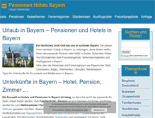 Tablet Screenshot of pensionen-hotels-bayern.de